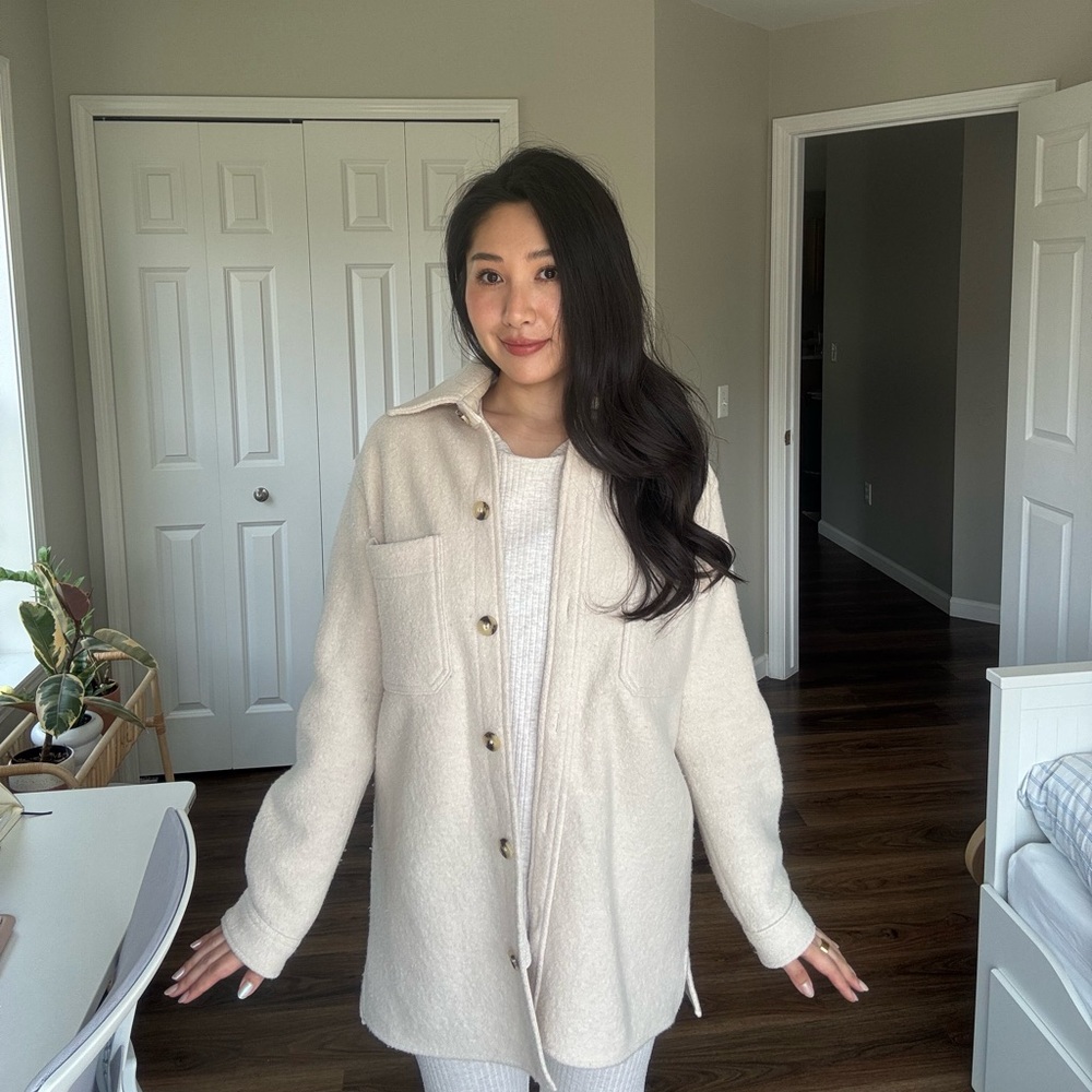 Wilfred Free Cream Button-Up Jacket